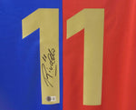 Rivaldo Signed FC Barcelona Home Soccer Jersey #11 with Beckett Witness