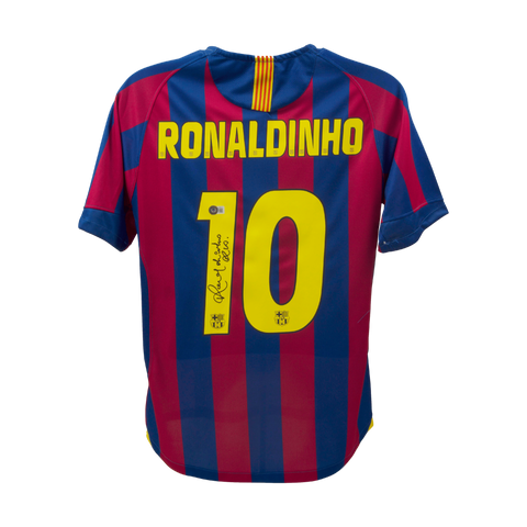 Ronaldinho #10 FC Barcelona 2005/06 Home Signed Jersey